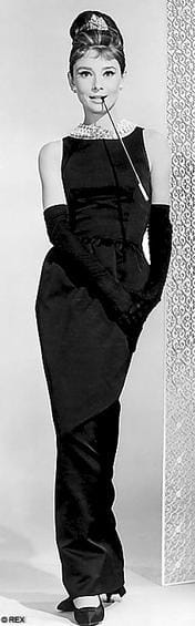ऑड्रे हेपबर्न की ब्लैक गिवेंची ड्रेस। Black Givenchy dress of Audrey Hepburn.
