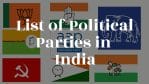 List of Political Parties in India - thelistAcademy